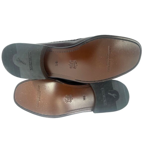 Giorgio Brutini Le Glove Brown Eel Skin Loafers Mens Shoes Sz 12D Made in Brazil - Picture 4 of 13